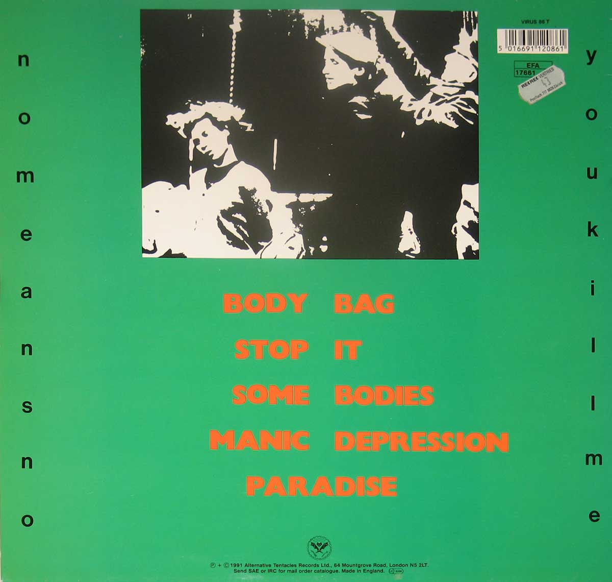 Photo of album back cover NOMEANSNO - You Kill Me 