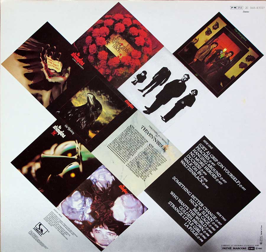 THE STRANGLERS - The Collection 1977/1982 12" LP Vinyl Album back cover