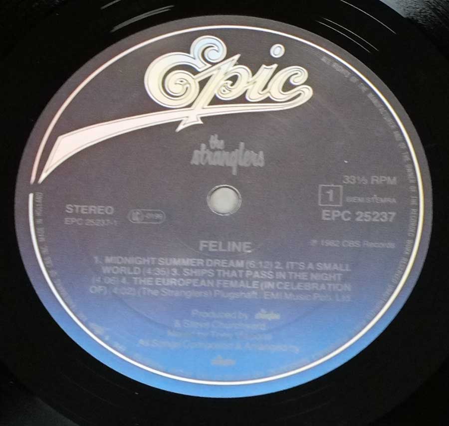 "Feline by The Strangles" Record Label Details: EPIC EPC 25237 
