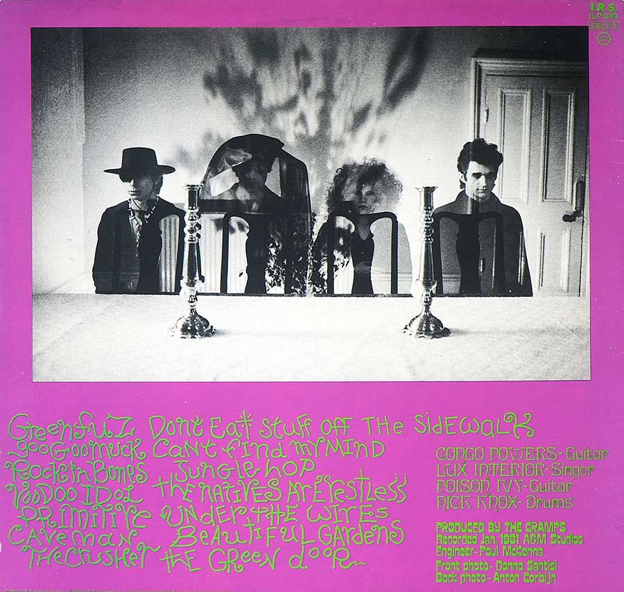 THE CRAMPS - Psychedelic Jungle Illegal Records 12" Vinyl LP Album back cover