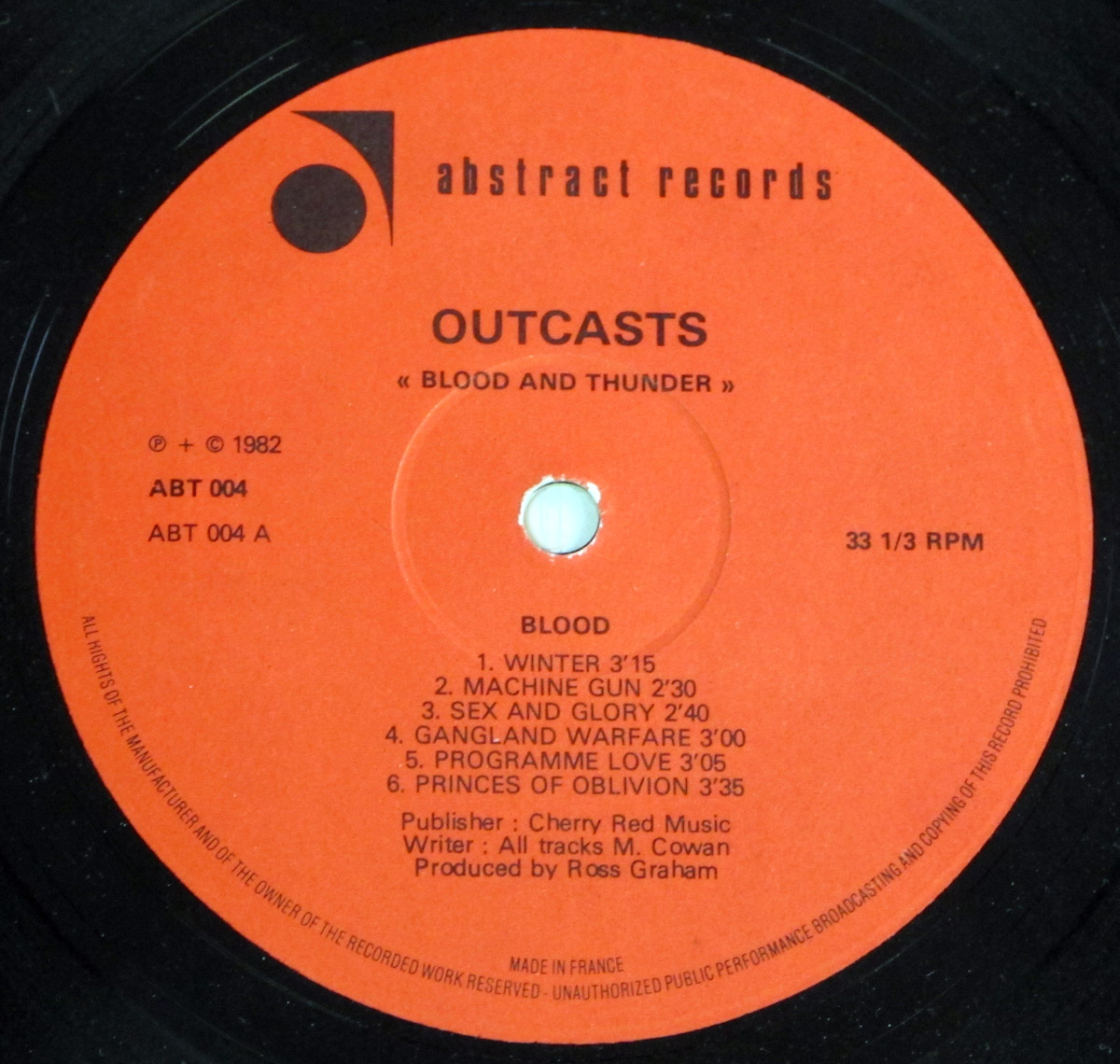 High Resolution Photo of OUTCASTS - Blood Thunder 