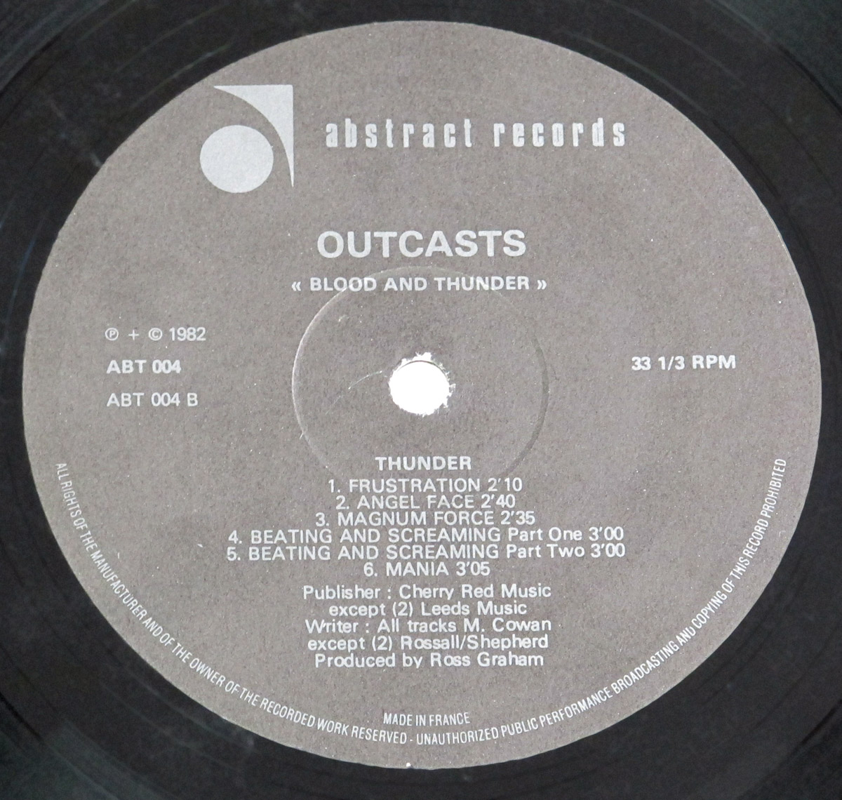 High Resolution Photo of OUTCASTS - Blood Thunder 
