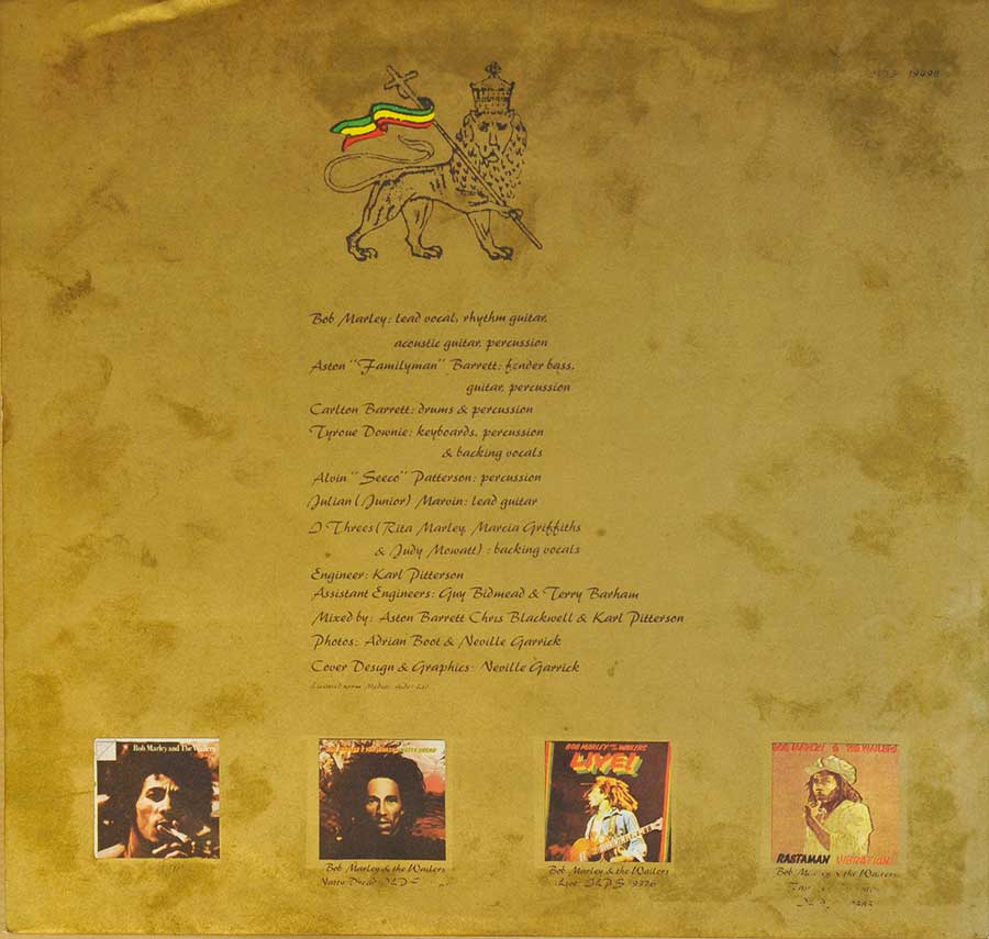 BOB MARLEY & THE WAILERS - Exodus Italian Release 12" Vinyl LP Album custom inner sleeve