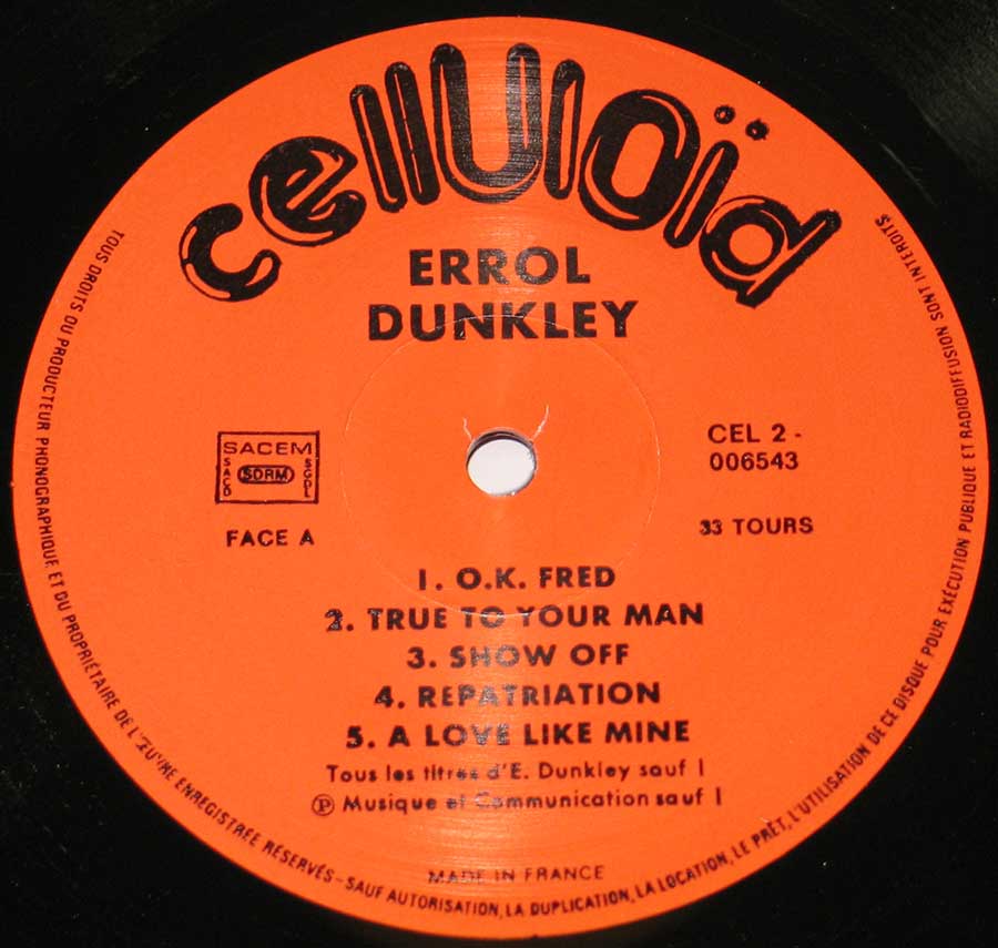 High Resolution Photos of errol dunkley ok fred lp 