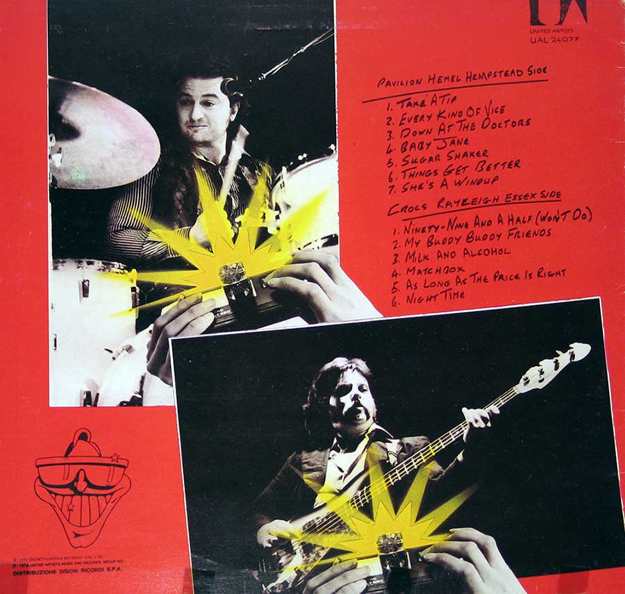 Photo of album back cover DR FEELGOOD - As It Happens Live