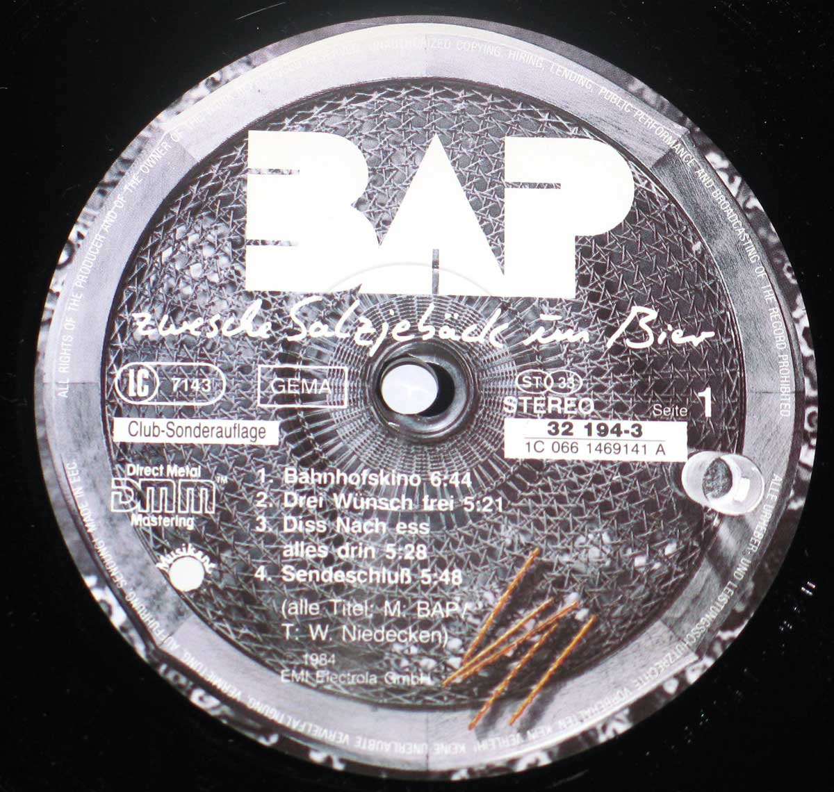 High Resolution Photo BAP ZWESCHE SALZJEBÄCK Vinyl Record