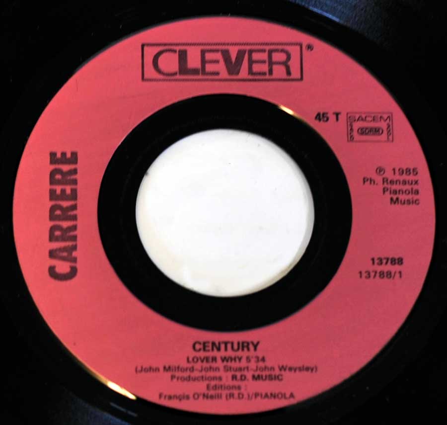 "Love Why" Red Colour CLEVER Record Label Details: Clever 13788   ℗ 1985 Ph. Renaux Pianoa MusicSound Copyright 