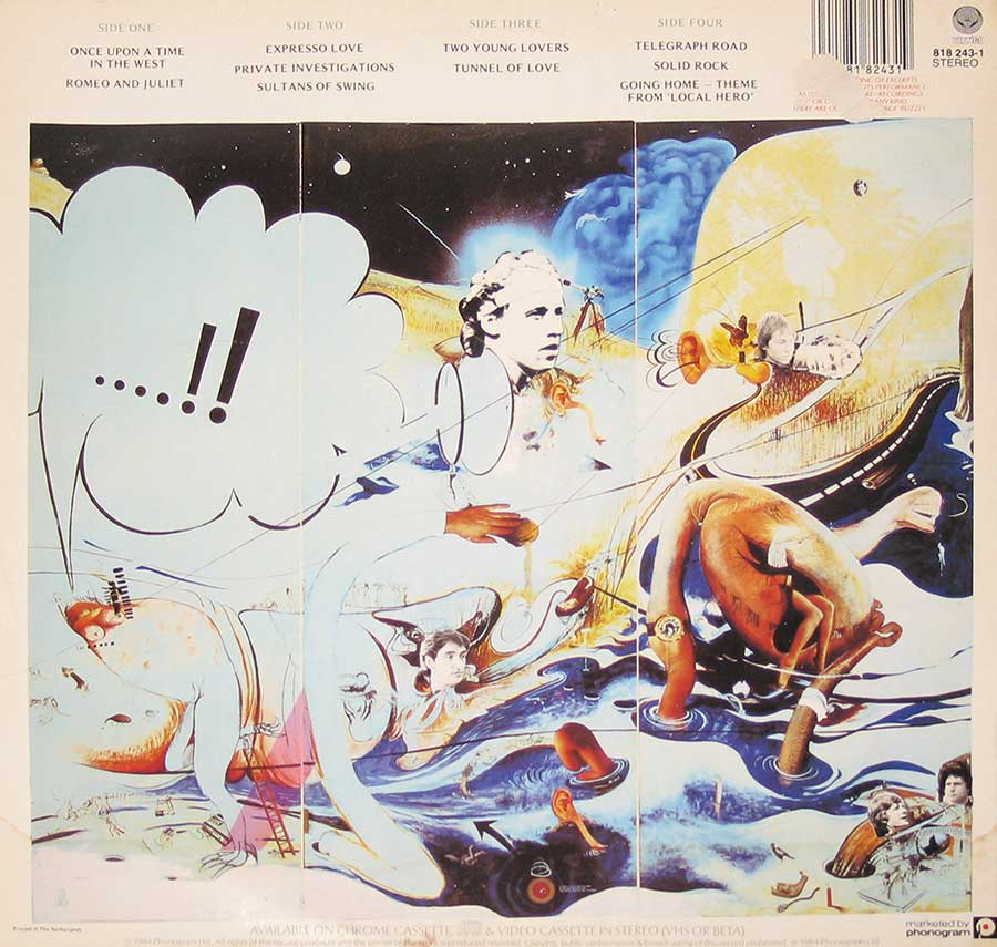 Photo of album back cover DIRE STRAITS - Alchemy Dire Straits Live 2LP Vinyl Album