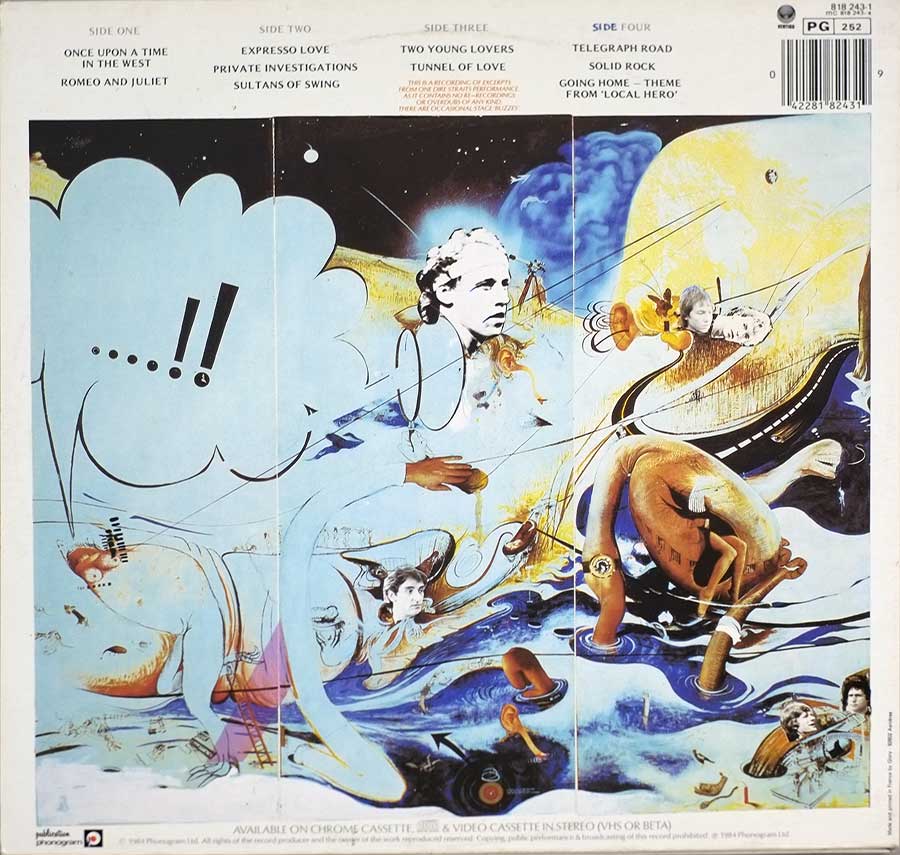 DIRE STRAITS - Alchemy Live France Gatefold 2LP 12" ALBUM VINYL
 back cover