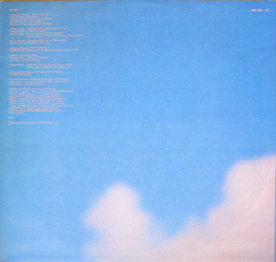 DIRE STRAITS - Brothers in Arms West Germany 12" Vinyl LP Album custom inner sleeve