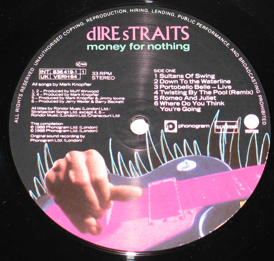 Record Label Details: Vertigo INT 836 419 (836419) UK VERH 64   
