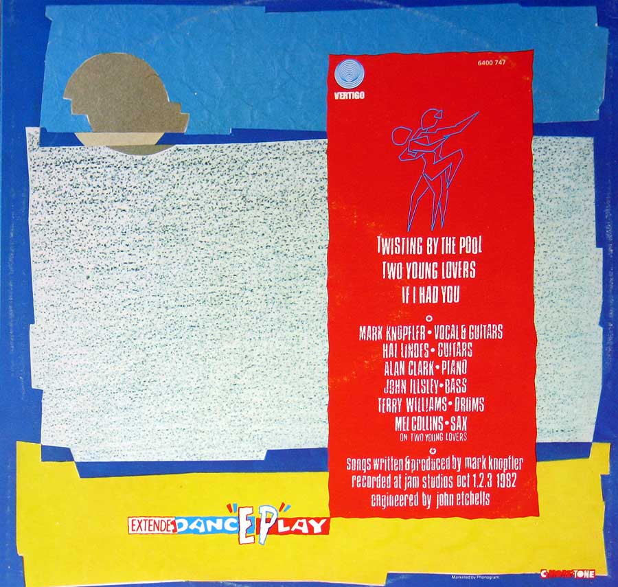 Photo of album back cover DIRE STRAITS - Twisting By the Pool