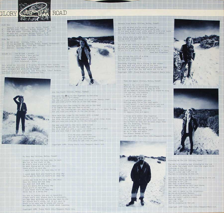 IAN GILLAN - Glory Road Orig UK 12" LP Vinyl Album
 custom inner sleeve