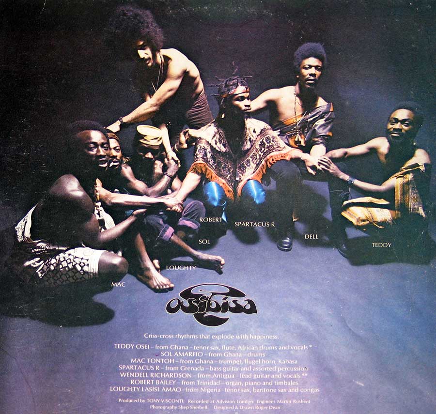 OSIBISA - Self-Titled 12" Vinyl LP Album
 custom inner sleeve