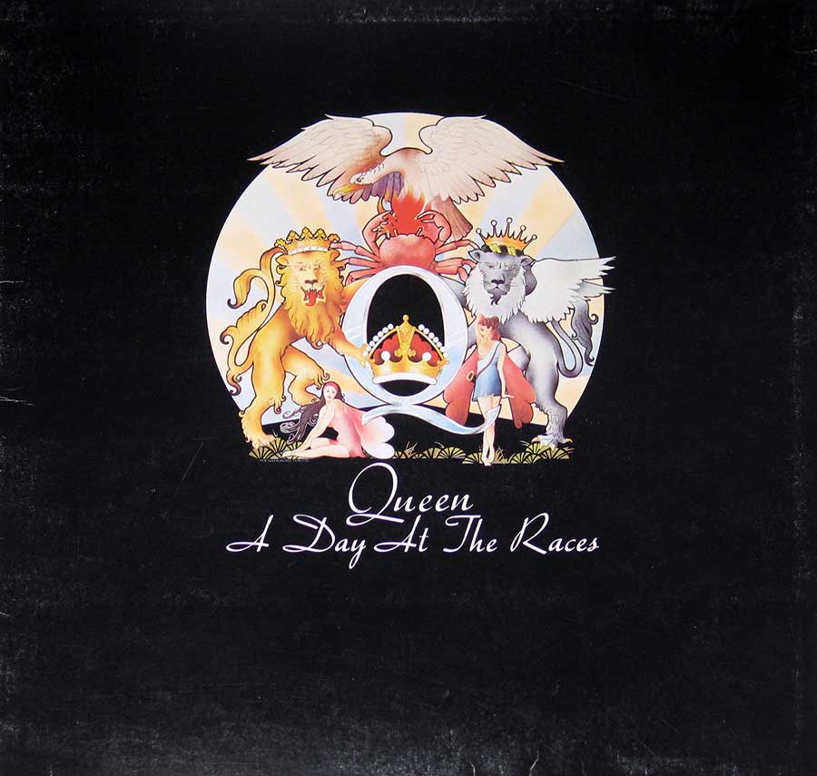 QUEEN - A Day at the Races Gt Britain 12" vinyl LP album
 front cover https://vinyl-records.nl