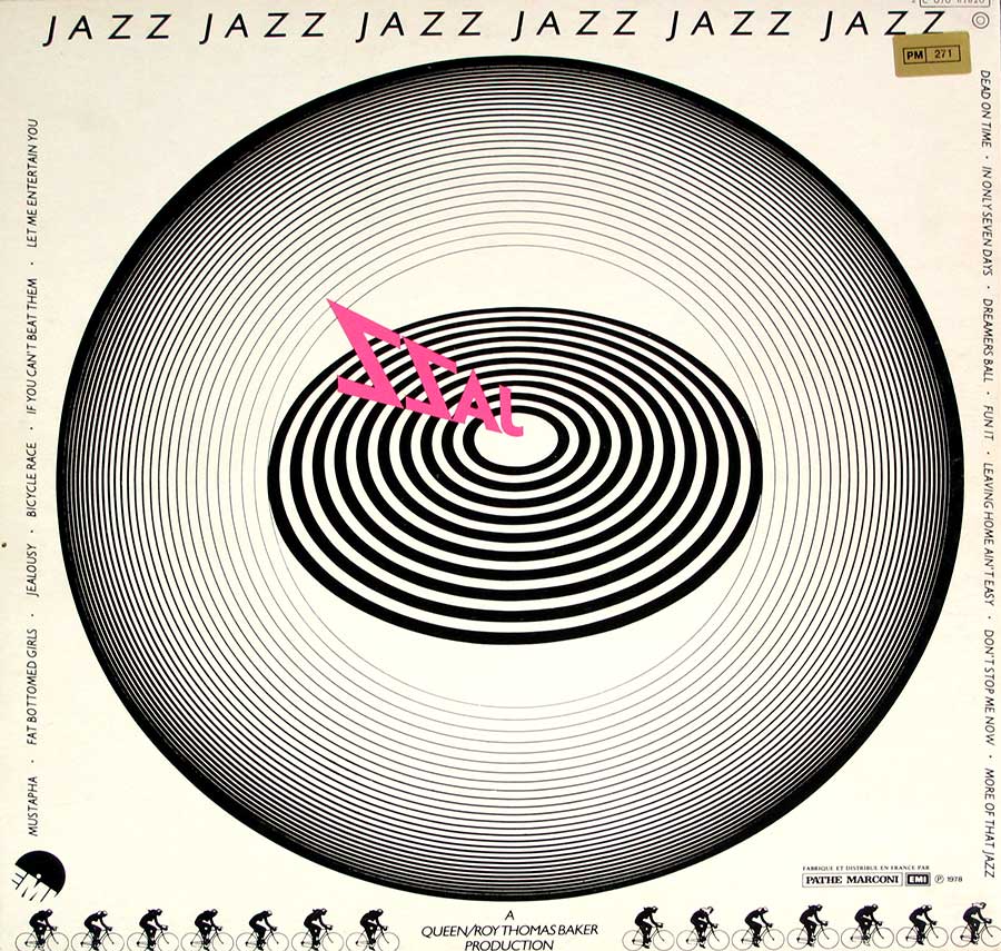 QUEEN - Jazz France Release GATEFOLD 12" LP Vinyl Album album back cover