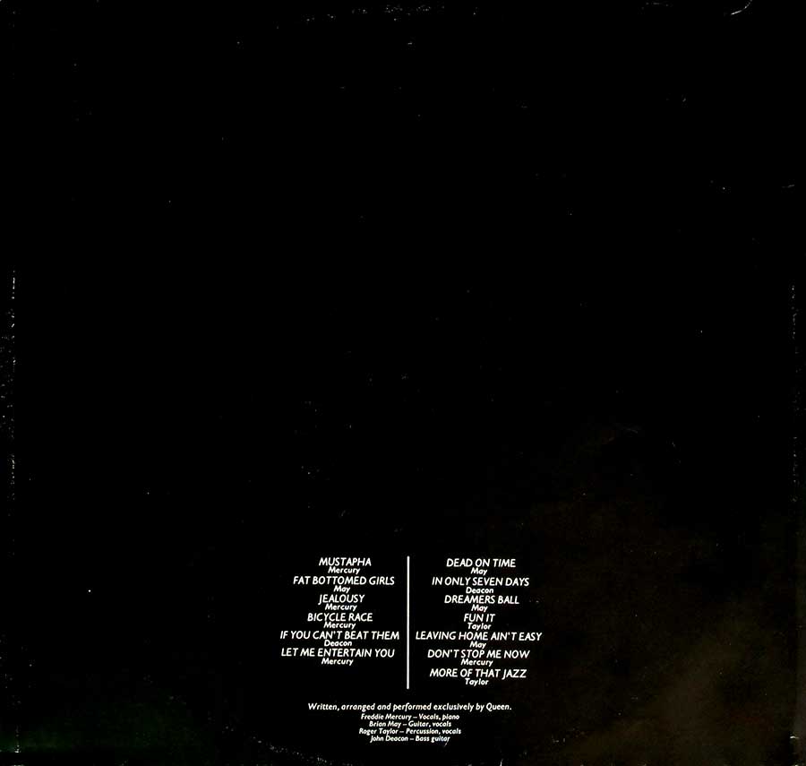 QUEEN - Jazz France Release GATEFOLD 12" LP Vinyl Album custom inner sleeve