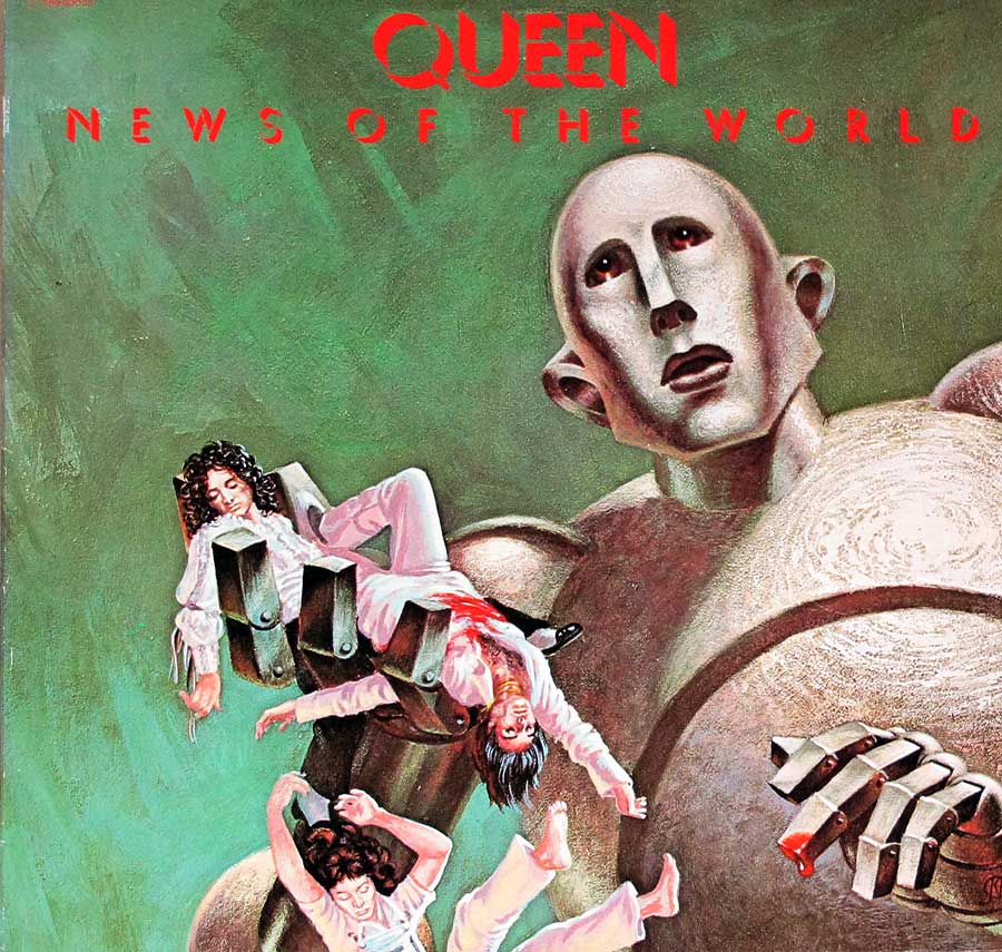 QUEEN - News Of The World Original France Gatefold Album Cover 12" LP Vinyl Album front cover https://vinyl-records.nl