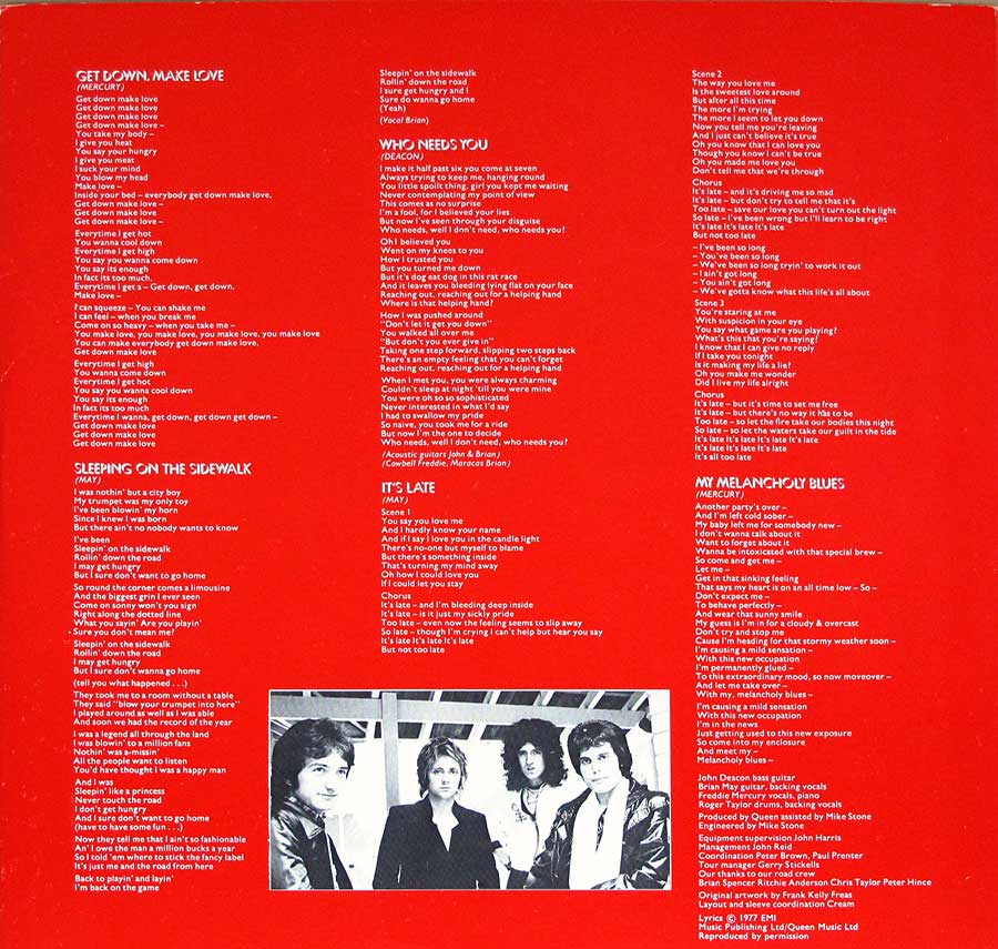 QUEEN - News Of The World Original France Gatefold Album Cover 12" LP Vinyl Album custom inner sleeve