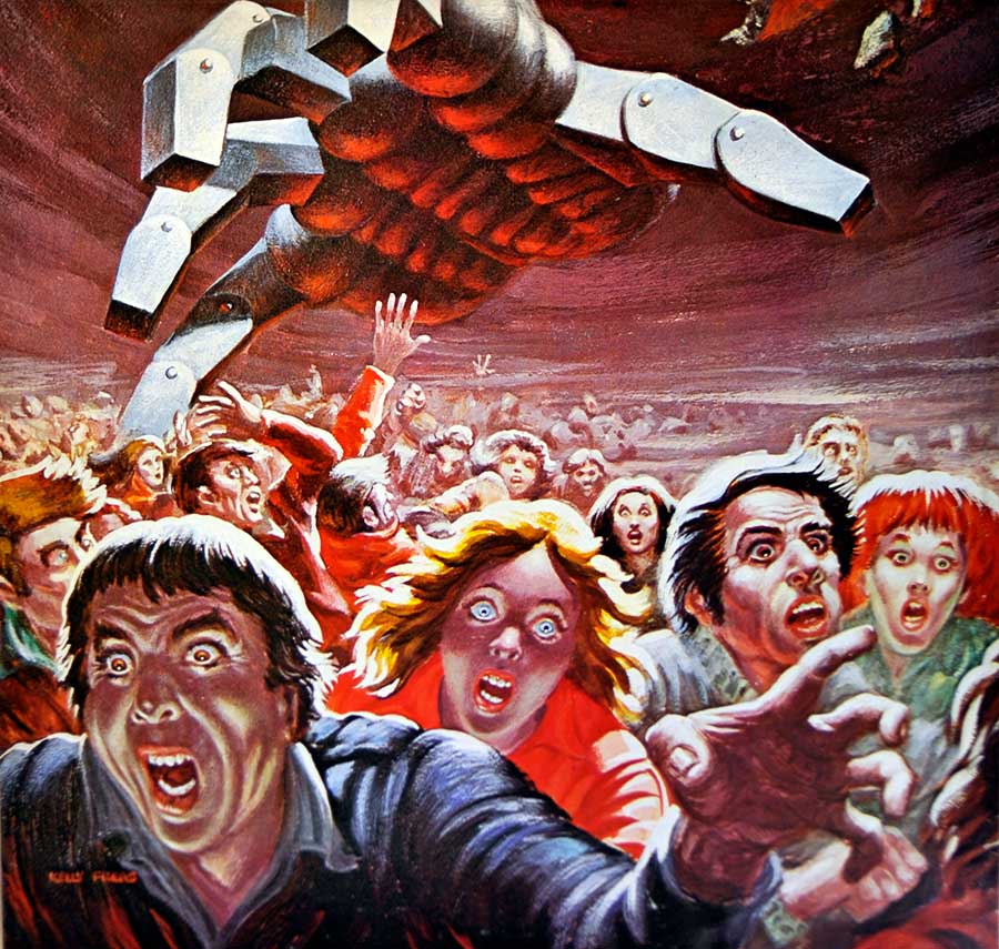 QUEEN - News Of The World Italian Release Gatefold Cover 12" Vinyl LP Album inner gatefold cover