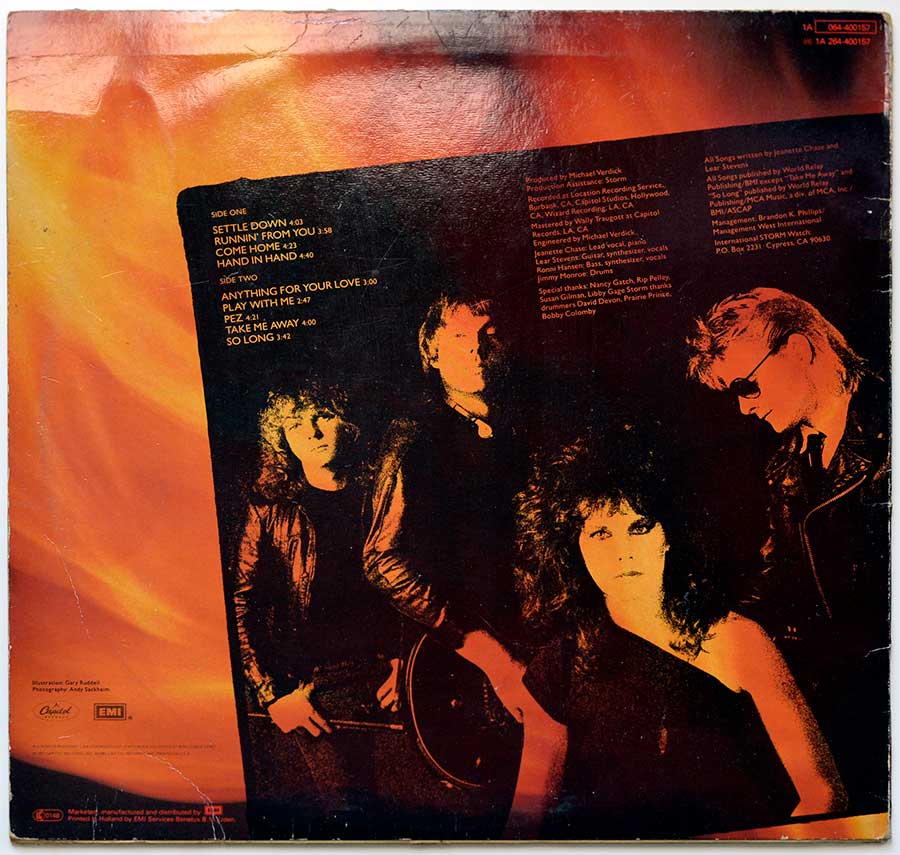 Photo of album back cover STORM - Self-Titled