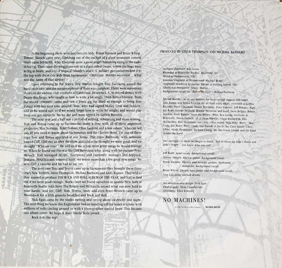 Photo Two of the original custom inner sleeve  TESLA - Mechanical Resonance