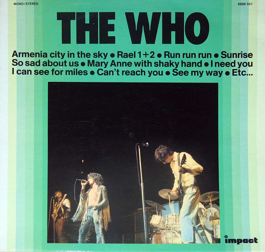 Front Cover Photo Of The WHO Self-Titled Impact Records