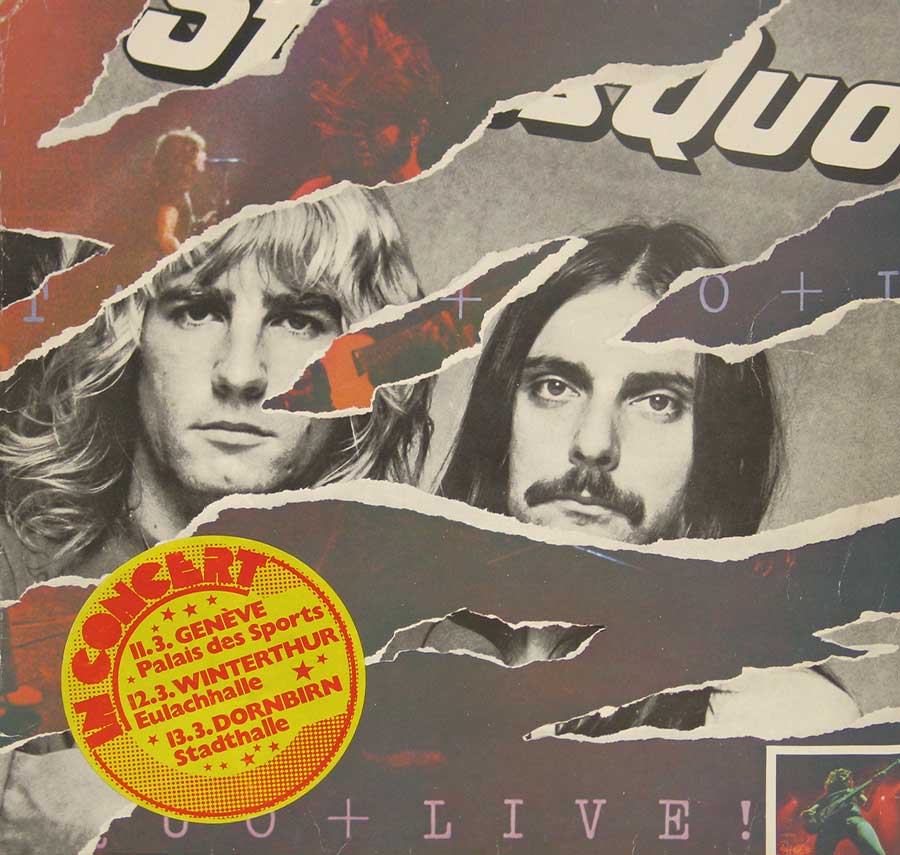 STATUS QUO - Live incl large Portrait Photos 2LP 12" Vinyl Album  front cover https://vinyl-records.nl