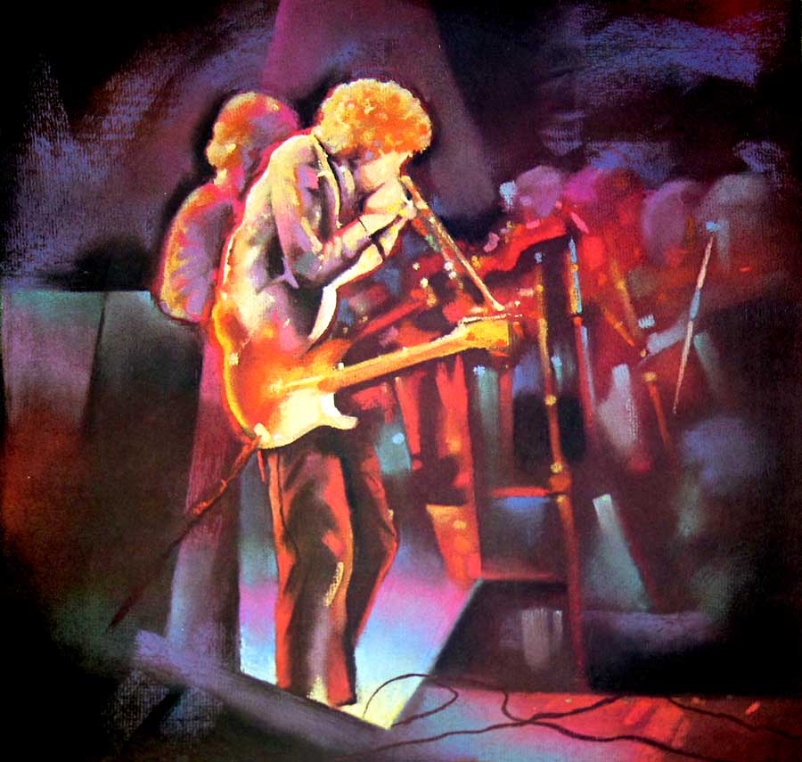 Photo of the left page inside cover BOB DYLAN - Saved ( England ) 