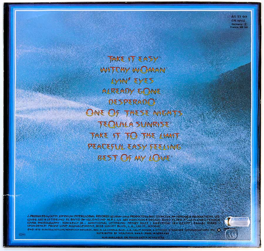 Album Front Cover Photo of EAGLES - Their Greatest Hits 1971-1975 