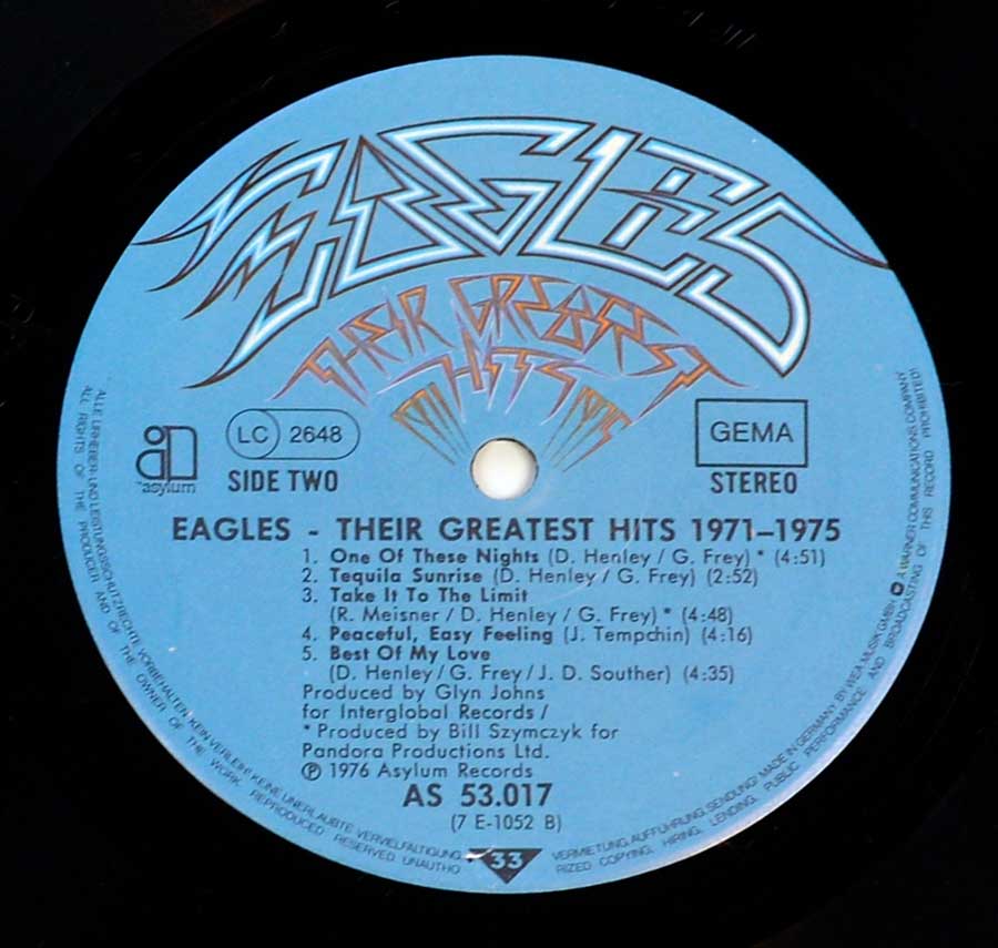 Album Front Cover Photo of EAGLES - Their Greatest Hits 1971-1975 