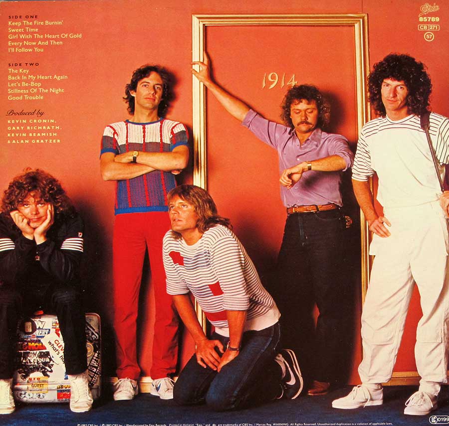 Photo of album back cover REO SPEEDWAGON - Good Trouble
