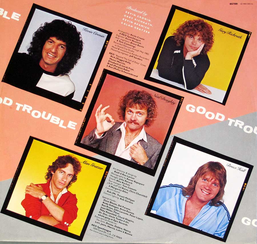 Photo One Of The Original Custom Inner Sleeve REO SPEEDWAGON - Good Trouble 