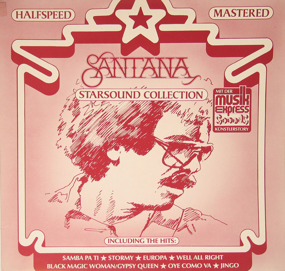 Album Front cover Photo of Santana - Starsound Collection Audiophile Half Speed Mastered 12" Vinyl LP Album https://vinyl-records.nl/