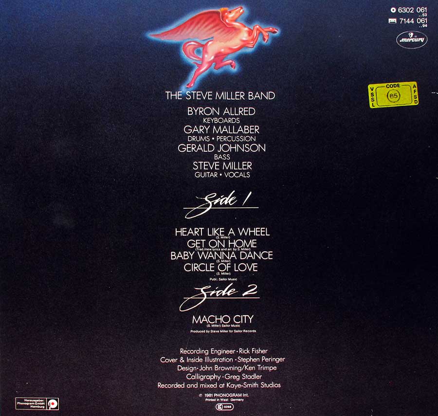 Photo of album back cover STEVE MILLER BAND - Circle Of Love