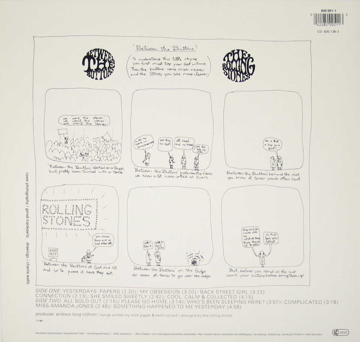 large album front cover photo of: ROLLING STONES - Between the Buttons 