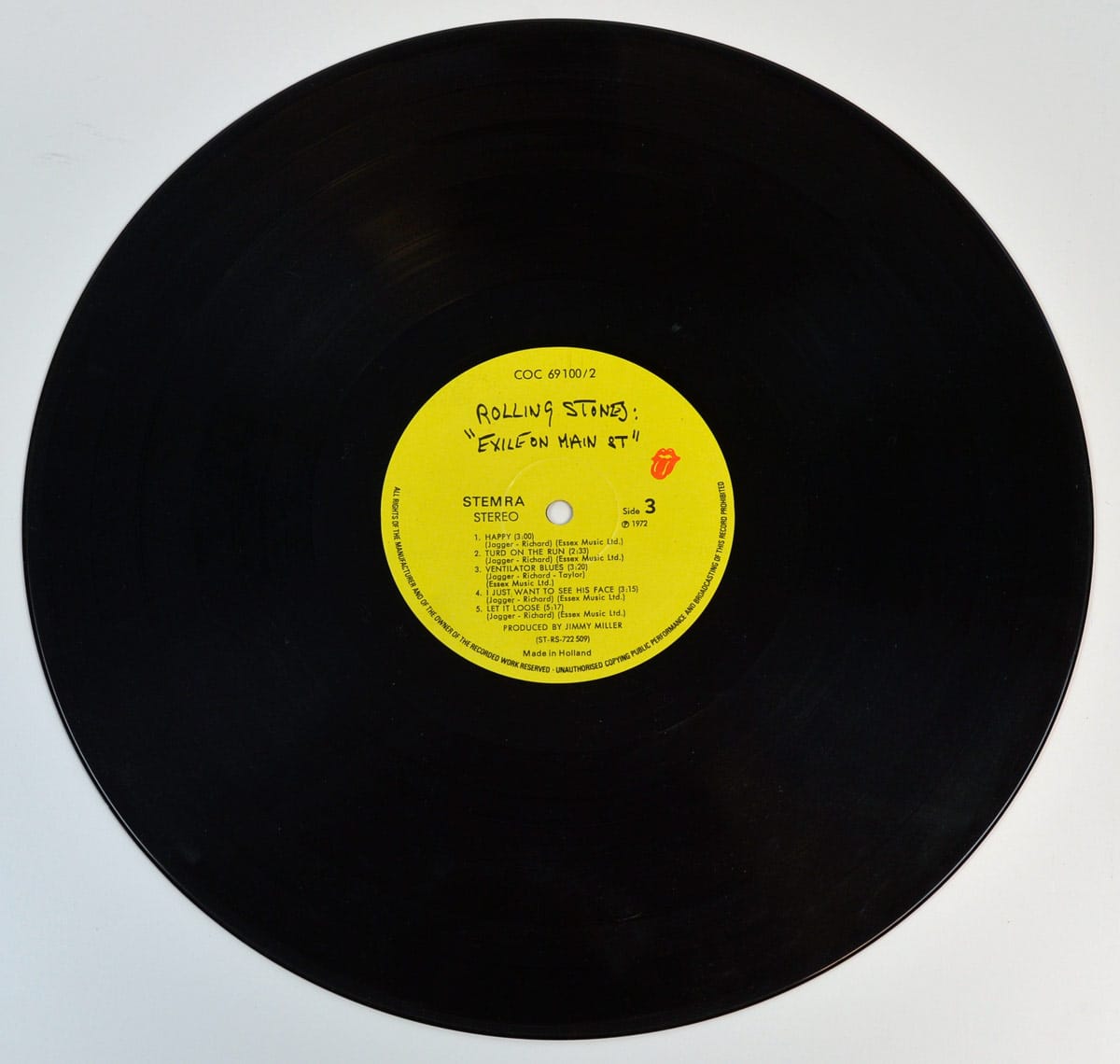 Photo of record 3 of ROLLING STONES Exile on Main Street  