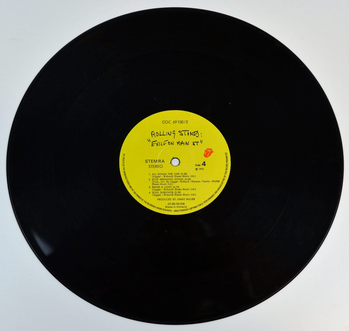 Photo of record 4   of ROLLING STONES Exile on Main Street  
