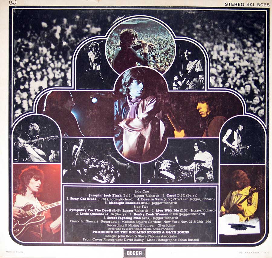 Photo of album back cover ROLLING STONES - Get Yer Ya-Yas Out