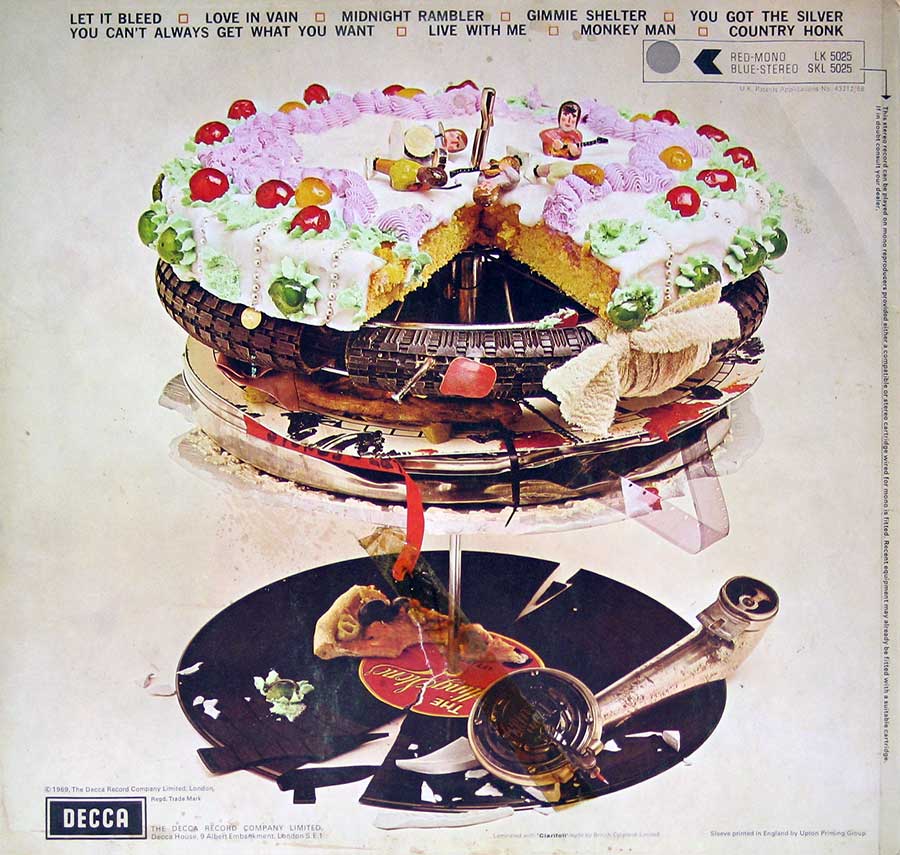 Photo of album back cover ROLLING STONES - Let it Bleed England Decca FFSS