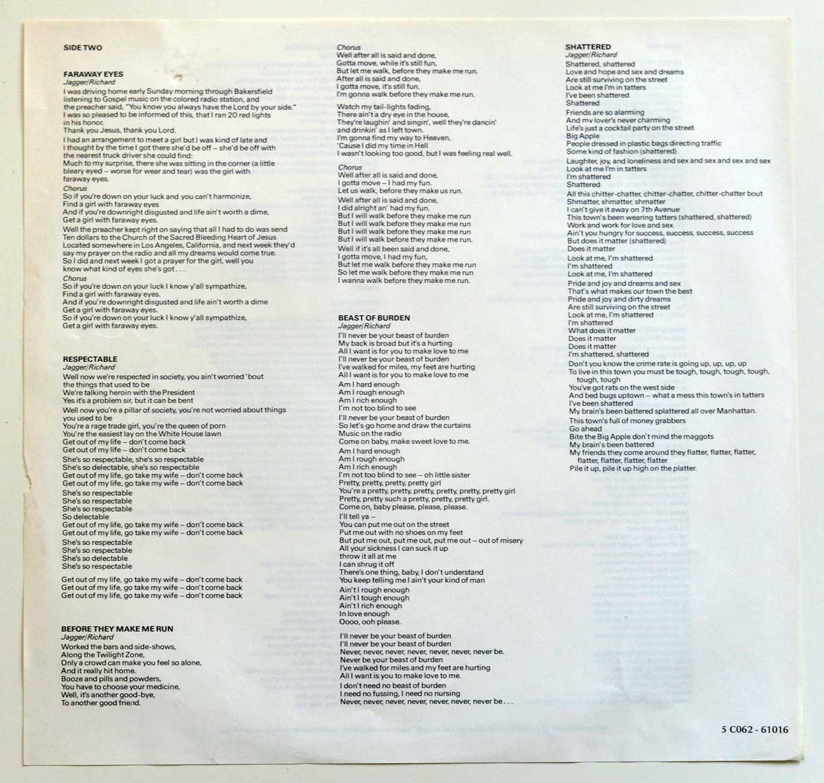High Resolution Photo The Rolling Stones - Some Girls ( Holland ) 