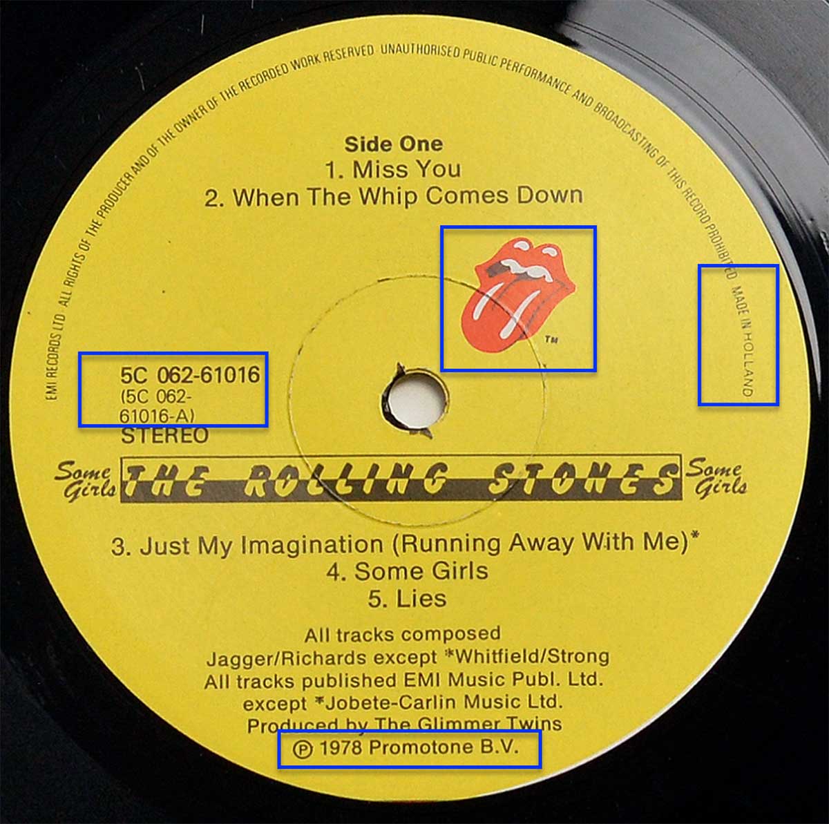 High Resolution Photo of the Record's Label 