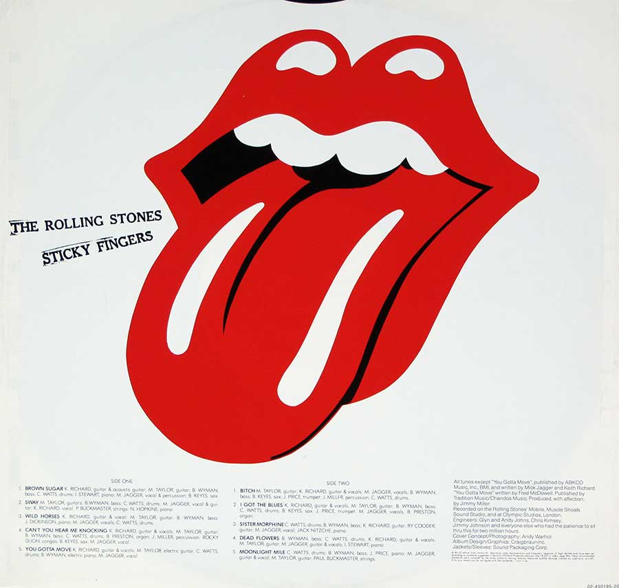 Photo One Of The Original Custom Inner Sleeve ROLLING STONES - Sticky Fingers CBS Netherlands 