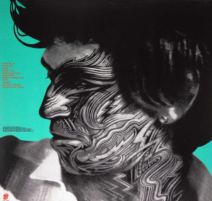 Photo of album back cover ROLLING STONES - Tattoo You USA release