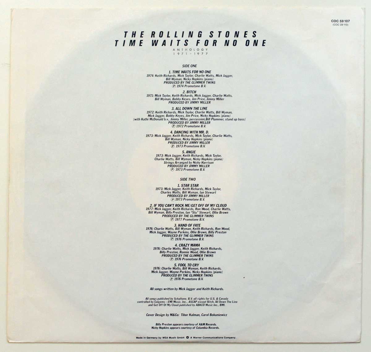 High Resolution Photo A0709 ROLLING STONES - Time Waits For No One ( Netherlands ) 