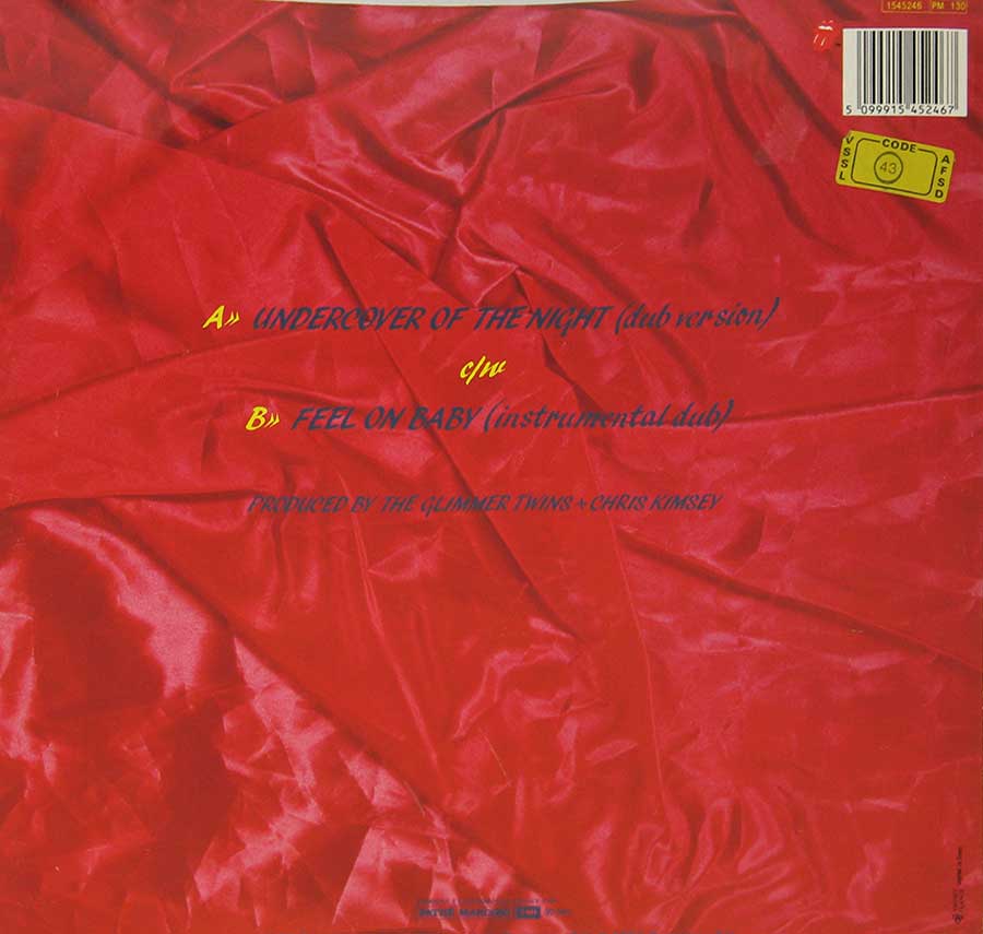 Photo of album back cover ROLLING STONES - Undercover of the Night Extended Cheeky Mix