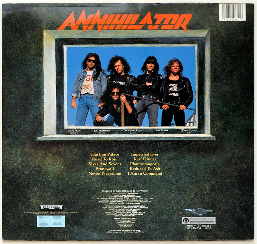 Photo of album back cover ANNIHILATOR - Never, Neverland 