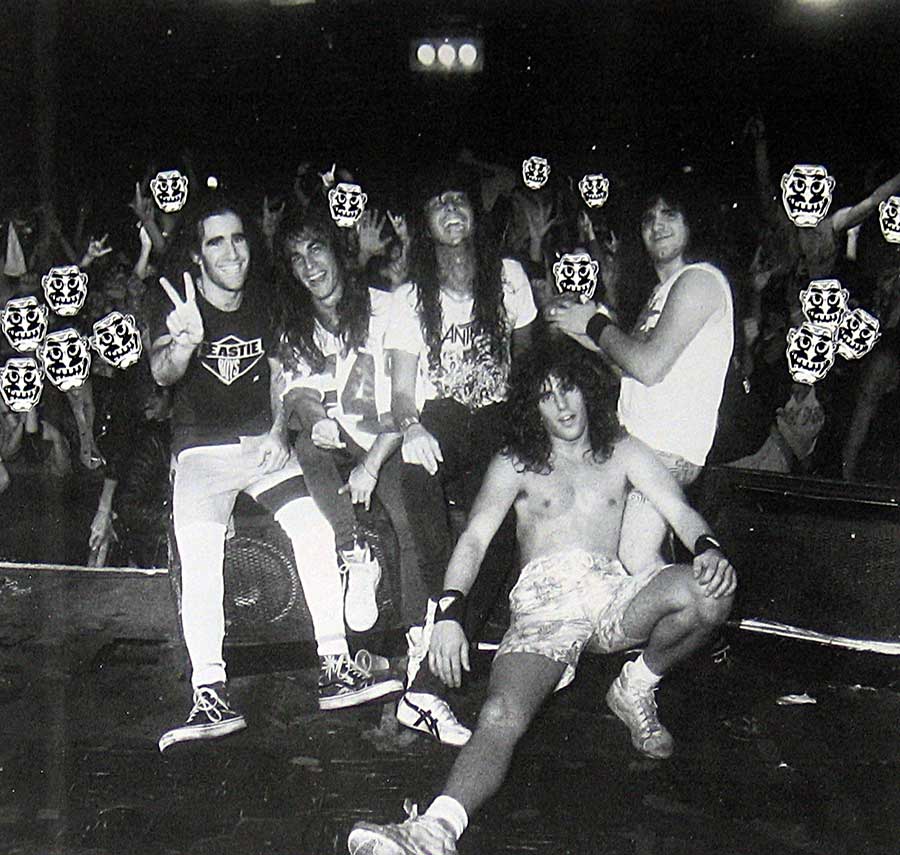 Photo Two of the original custom inner sleeve  ANTHRAX - Among The Living Canada 12" Vinyl LP Album
