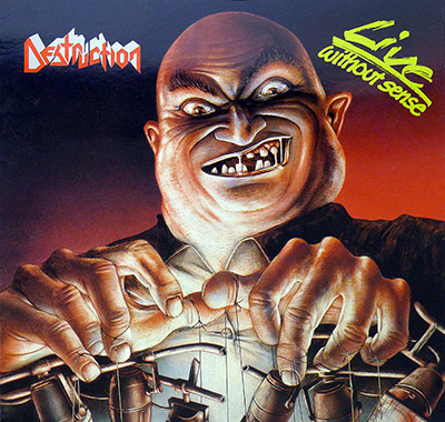 DESTRUCTION - Live Without Sense album front cover vinyl record