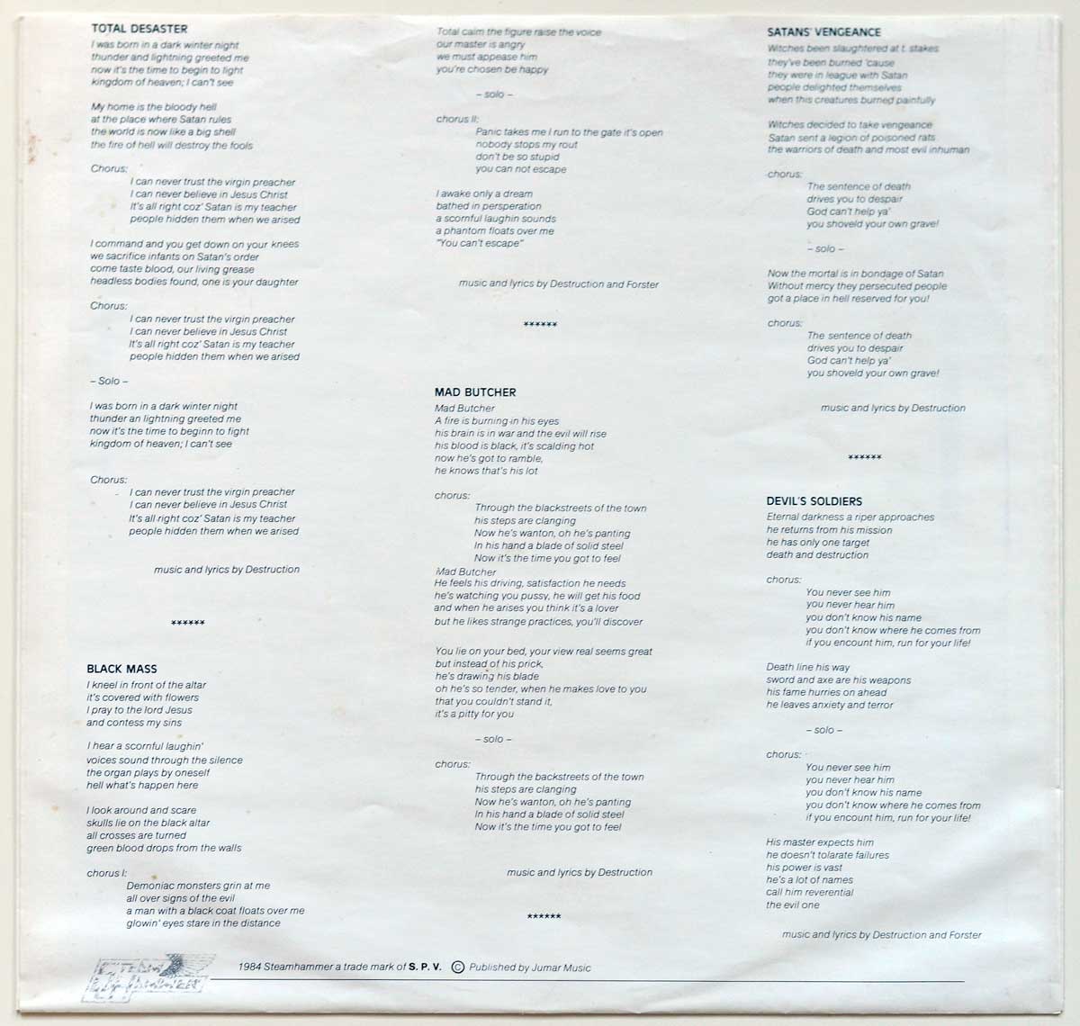 High Resolution Photo #13 Destruction - Sentence of Death https://vinyl-records.nl 